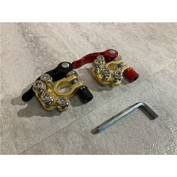 Car Battery Terminal Connectors 2 Pcs 4 Way Quick Release