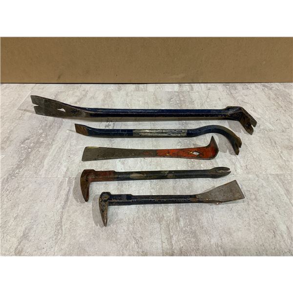 Lot of 5 Pry Bars