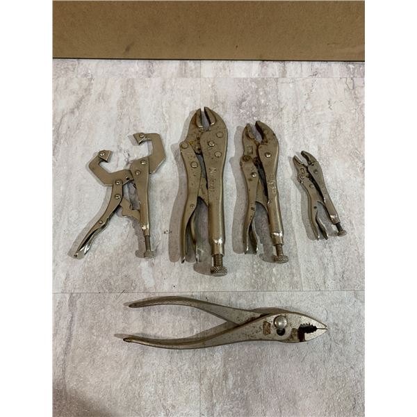 Lot of 5 Pliers And Clamps