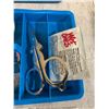 Image 7 : Blue Small Tackle Box w/ Tackle and Weights