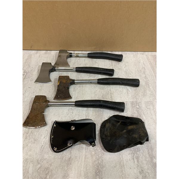Lot of 4 Hatchets and 2 Covers