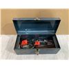Image 1 : Vintage Beach Industries Metal Tool Box w/ Assorted Tools