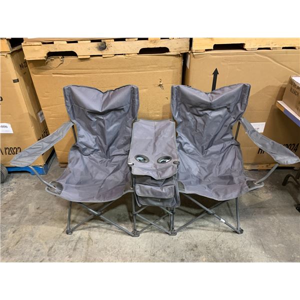 Double Camping Chair Grey Colour