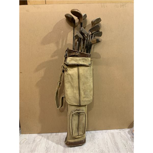 Very Old Set of Zenith Mashie Golf Clubs in Vintage Bag