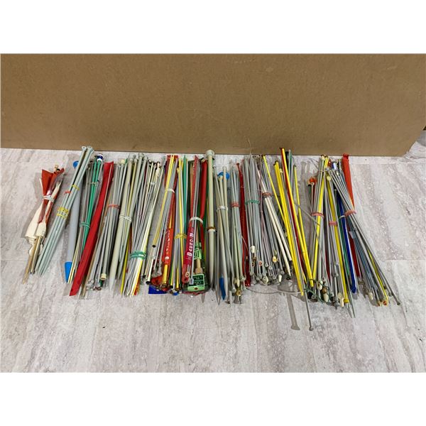 Large Lot of Knitting Needles - Assorted Sizes w/ Accessories and Cases