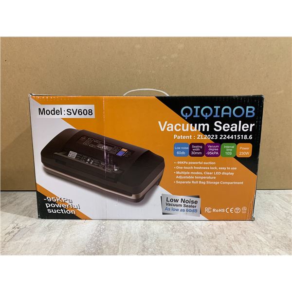 Qiqiaob 95Kpa Powerful Suction Vacuum Sealer Machine with LED Display & 10 Modes