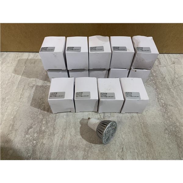 Lot of 14 GU10 LED Spotlight Bulbs - 3W 5000k Cool White