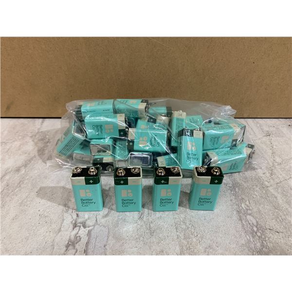 Lot of 38 - 9V Batteries - Better Battery Co - Exp Jan - 2026