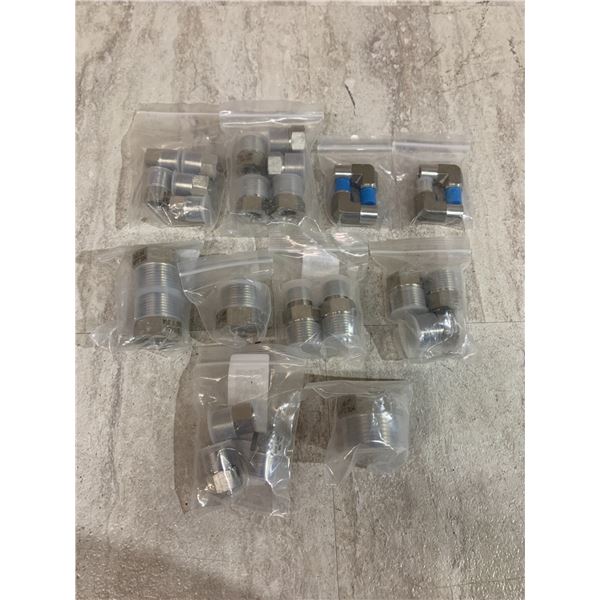 Lot of Stainless Steel Pipe Fittings - Mixed NPT Adapters, Elbows, Tees & Reducers