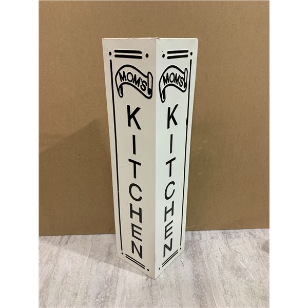 Mom's Kitchen Metal Sign Decoration - 28 Inches Tall
