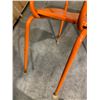 Image 10 : Orange School Desk With Attached Chair - 32 Inches Tall - Solid Desk
