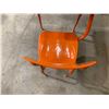 Image 2 : Orange School Desk With Attached Chair - 32 Inches Tall - Solid Desk