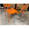Image 4 : Orange School Desk With Attached Chair - 32 Inches Tall - Solid Desk