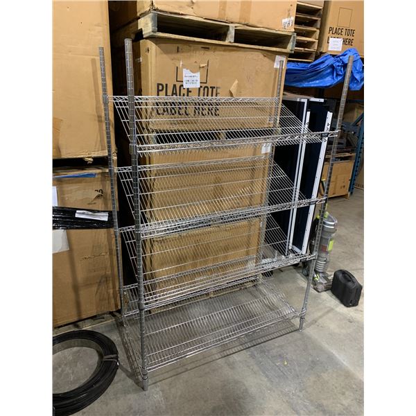 ULine Metal Wire Mesh 4 Tier Shelf - 2 Feet By 4 Feet