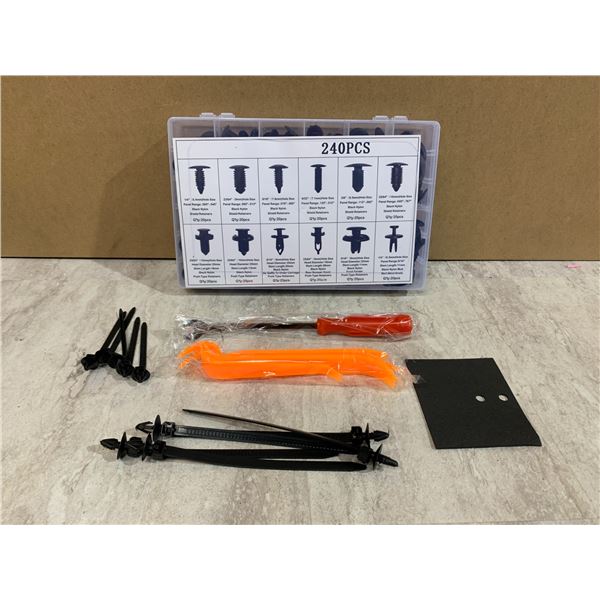 240 Pcs - Clips For Cars w/ Trim Removal Tools