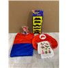 Image 1 : Mario Costume w/ Assorted Mustaches - Men's Large