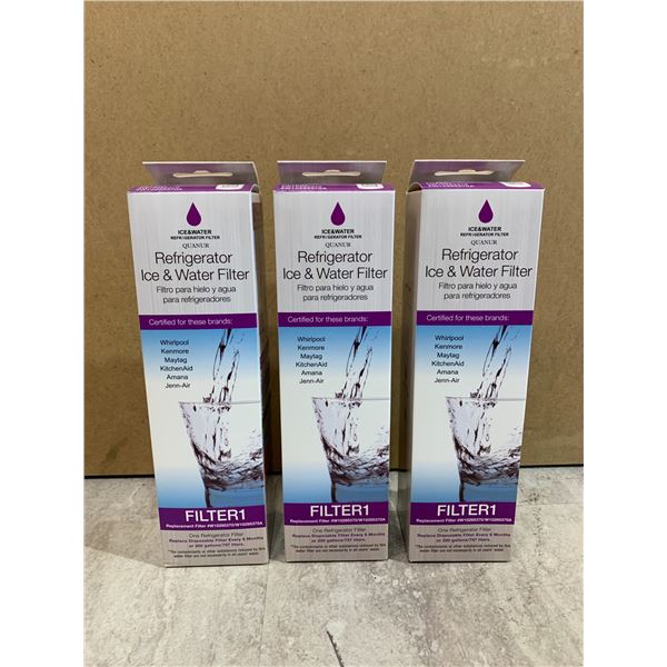 Pack of 3 Refrigerator Water Filters - Compatible w/ Whirlpool