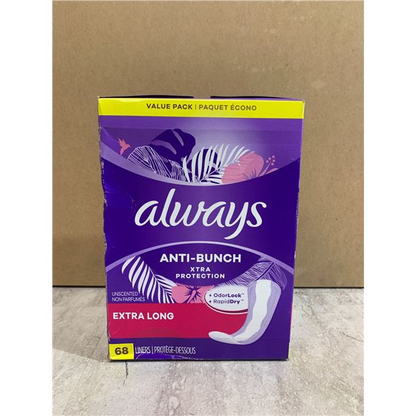 Always Anti-Bunch Xtra Protection Extra Long Liners - 68 pcs