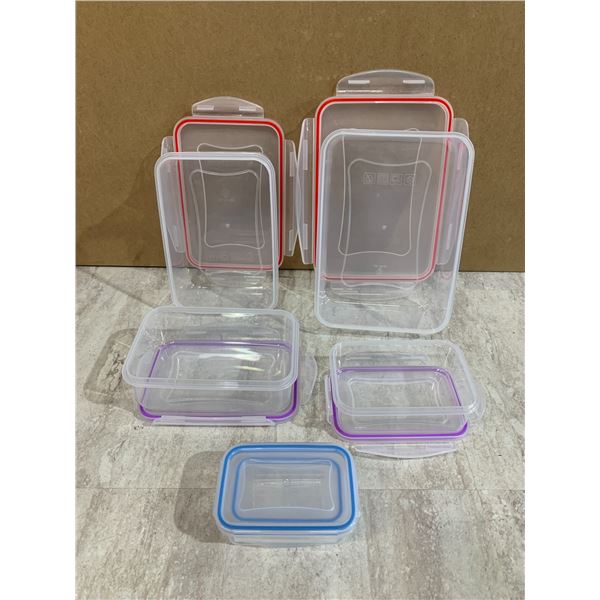 6 Pack of Snap-Lock 4 Hinge Storage Containers