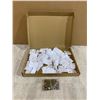 Image 1 : Uxcell 50 Piece 90 Degree Plastic Corner Braces With Cover Cap 43x23x23mm