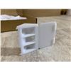 Image 5 : Uxcell 50 Piece 90 Degree Plastic Corner Braces With Cover Cap 43x23x23mm
