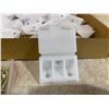 Image 6 : Uxcell 50 Piece 90 Degree Plastic Corner Braces With Cover Cap 43x23x23mm