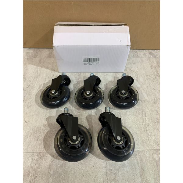 Office Chair Caster Wheels, Set of 5, 3inch