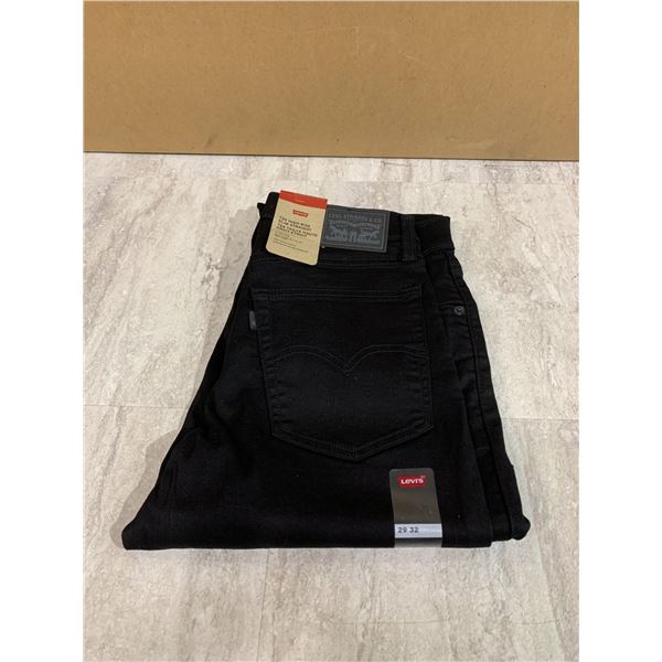 Levis 724 High Rise Slim Straight Black Jeans Size 29/32
