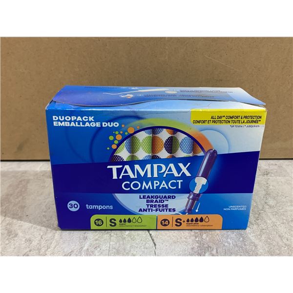 Tampax Compact Duopack Super/Super Plus Tampons Pack of 30