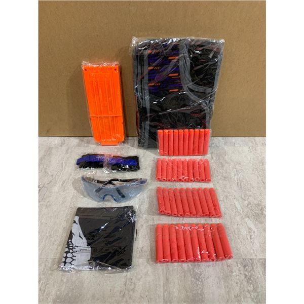 Nerf Ammo Set Bullets / Vest / Clip / Mask / Glasses