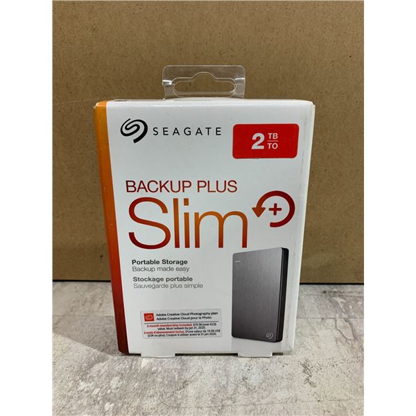 Seagate 2 TB Backup Plus Slim Portable Storage