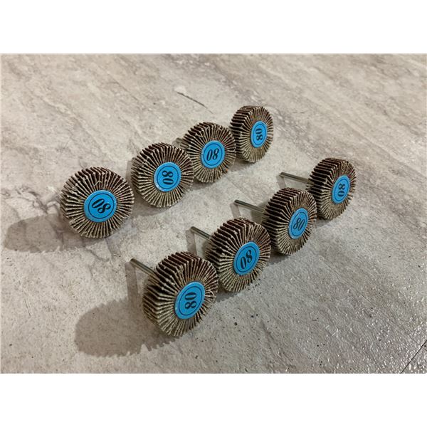 8 Pcs Sanding Flap Wheels 80 Grit for Drill or Rotary Tool