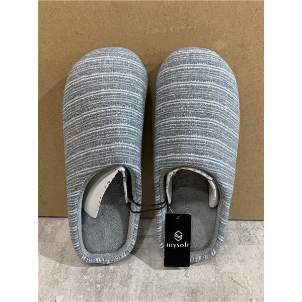 Memory Foam Slippers Grey Silver Colour Size 7 / 8