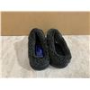 Image 3 : Black and Gray Moccasin Slippers - Size 7 / 8