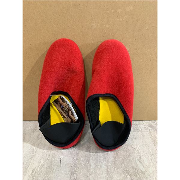 Men's Faux Wool Convertible Slipper - Red - Size US 11