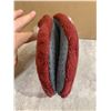 Image 4 : Fuzzy Red Slippers - Size Small