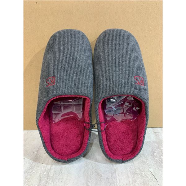 Komfor Me Mens Memory Foam Slippers Grey Red Colour Size 12 / 13