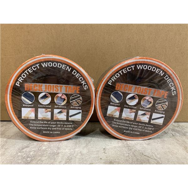 Lot of 2 - Butyl Deck Joist Tape - 2 in x 50 ft Each (100 Ft Total)