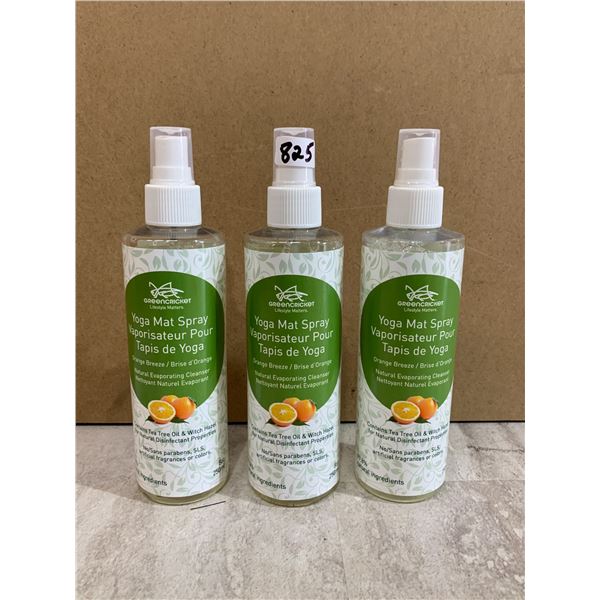Lot of 3 Spray Bottles of - GreenCricket Yoga Mat Spray