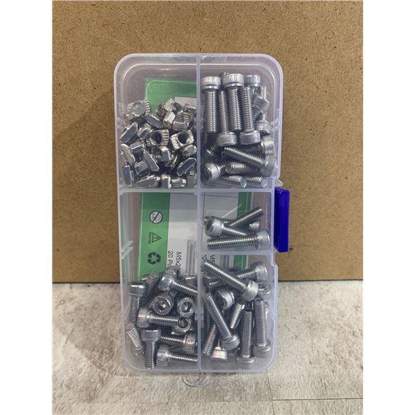 Lot of 4 Different Types of Carbon Steel T-Nut Screws - 120 pcs
