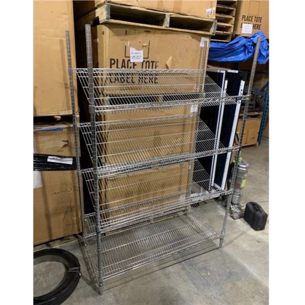 Uline Metal Wire Mesh 4 Tier Shelf - 2 ft x 4 ft