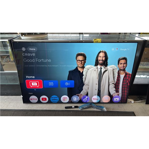 TCL 75 INCH QM67K SERIES 4K UHD SMART TV WITH STAND & REMOTE: *VERTICAL DEAD PIXEL LINE*