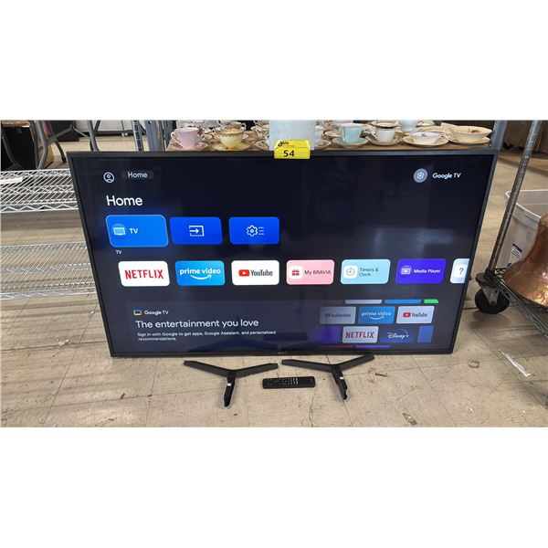 SONY 55" X77L SERIES 4K UHD LED SMART TV WITH REMOTE & STAND