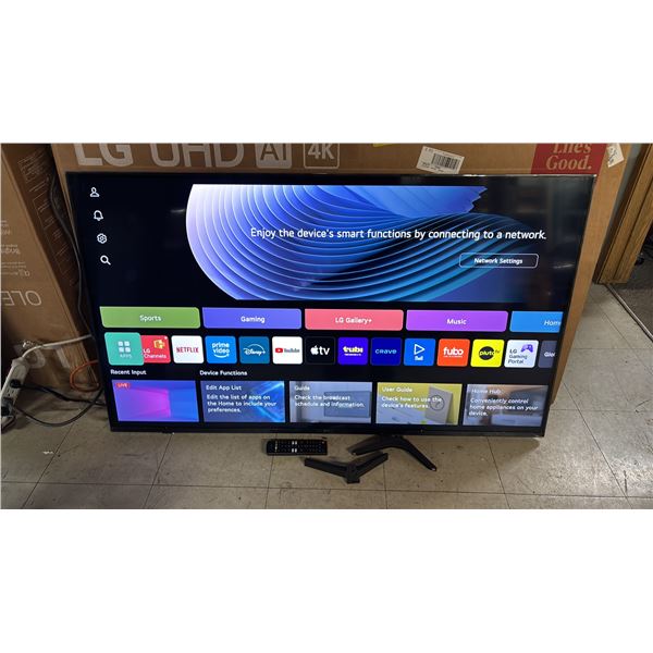 LG 55" UA7000 SERIES 4K SMART TV WITH REMOTE & STAND