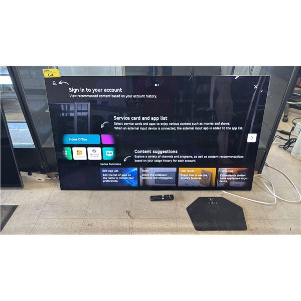 LG 65" OLED EVO C3 4K SMART TV WITH STAND & REMOTE