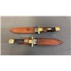 Image 1 : (2) DAGGERS WITH LEATHER SHEATHS