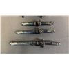 Image 2 : (3) DECORATIVE DAGGERS OF ASSORTED LENGTHS ON A STAND