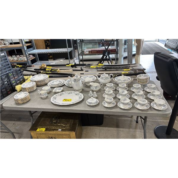 80+ PIECES OF ROYAL ALBERT "SILVER MAPLE" CHINA