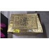 Image 2 : EMBOSSED BRASS CLAD STORAGE BOX: 23"W X 15.5"D X 15"T