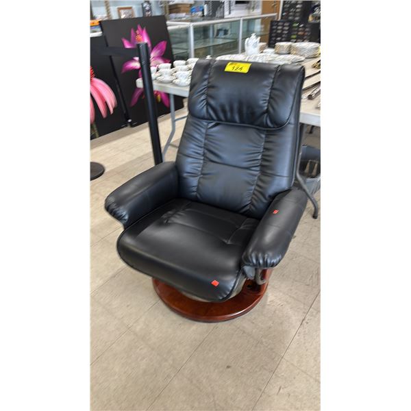 BENCHMASTER FAUX LEATHER SWIVEL RECLINING CHAIR